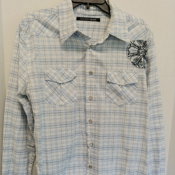 Carbon Black Pearl Snap sz L - Picture 1 of 8